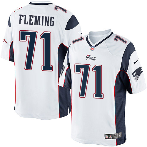 Men's Limited Cameron Fleming Nike Jersey White Road - #71 NFL New England Patriots